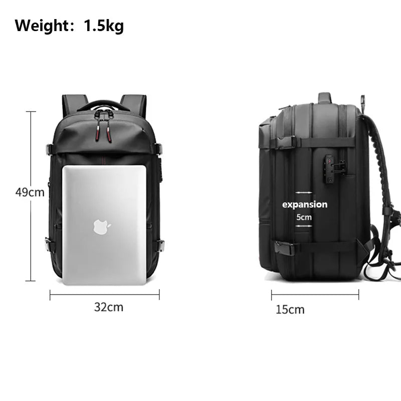 Expandable Vacuum Compression Travel Backpack