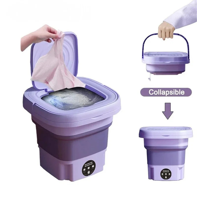 8L Compact Mini Washer for Travel & Camping