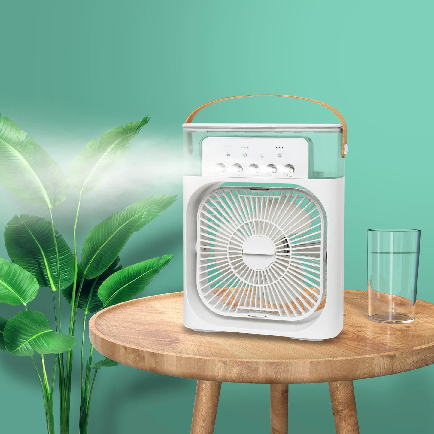 Portable 3-in-1 Fan Air Conditioner with LED Lights & Humidifier