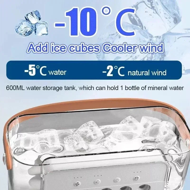 Portable 3-in-1 Fan Air Conditioner with LED Lights & Humidifier