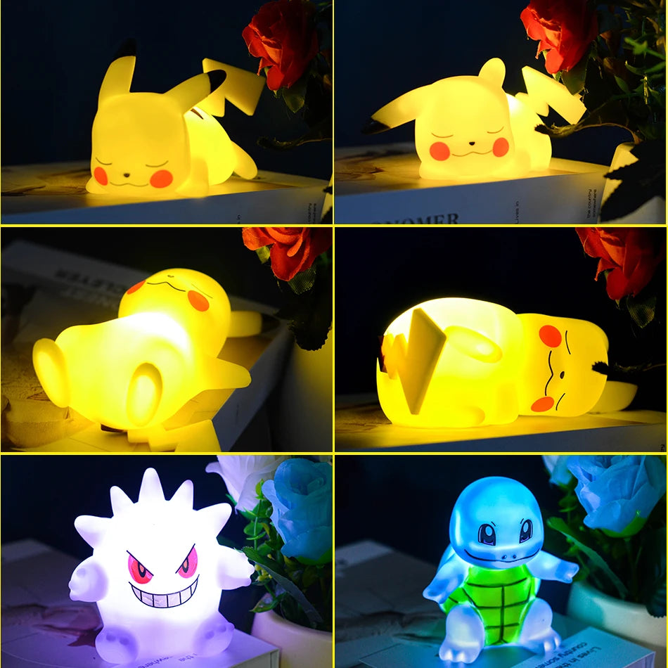 Pikachu Night Light | Cute LED Bedroom Lamp | Soft Anime Glow for Desk & Room Decor ⚡