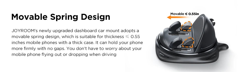 Universal Dashboard Car Phone Holder 360 Rotation Anti-Slip