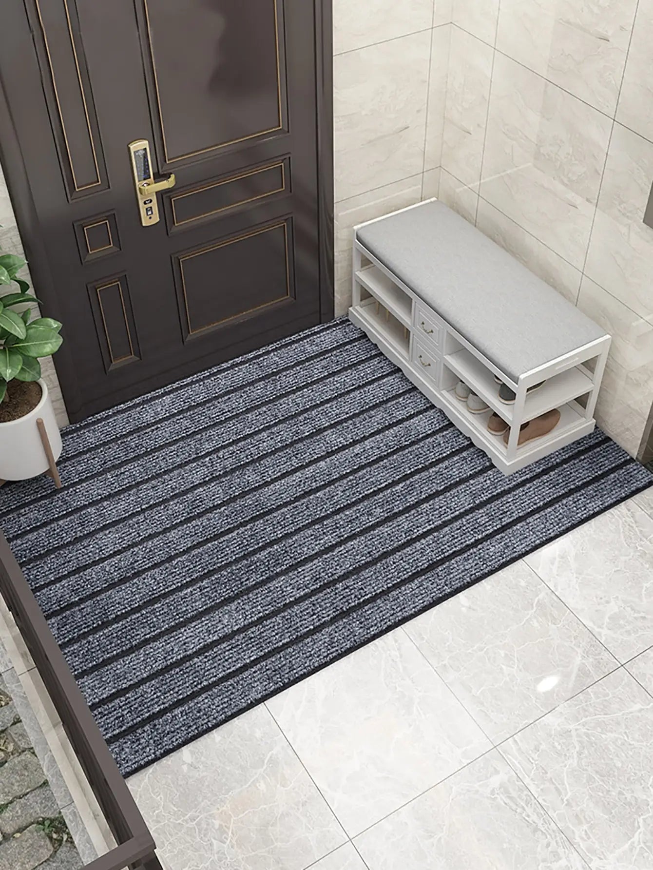 Seven Stripe Entry-Level Household Anti-Skid  PV Floor Mat