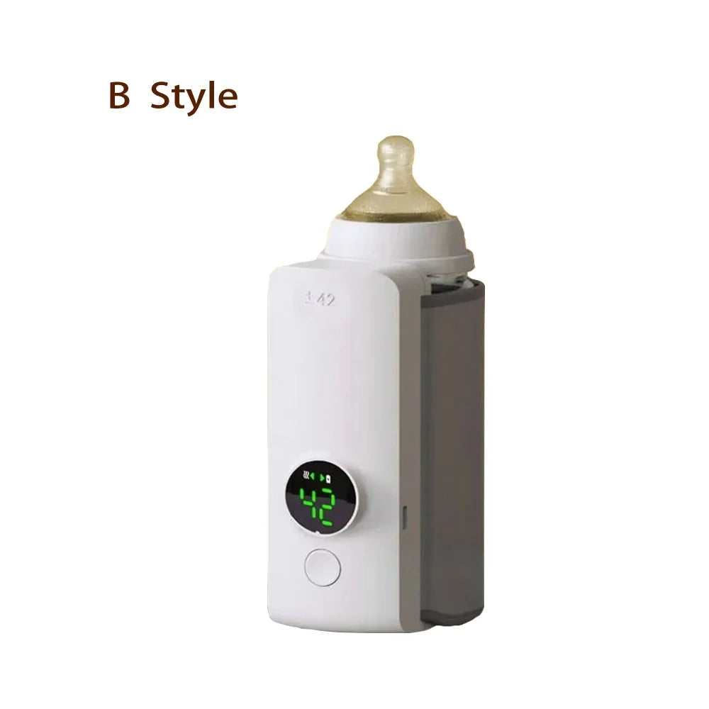 Portable Baby Bottle Warmer | Fast Heating & Cordless | Travel & Home Use with Temperature Control