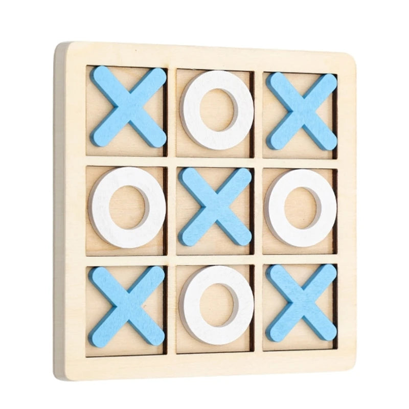 Educational Wooden Noughts and Crosses Game: Fun Parent-Child Puzzle Toy