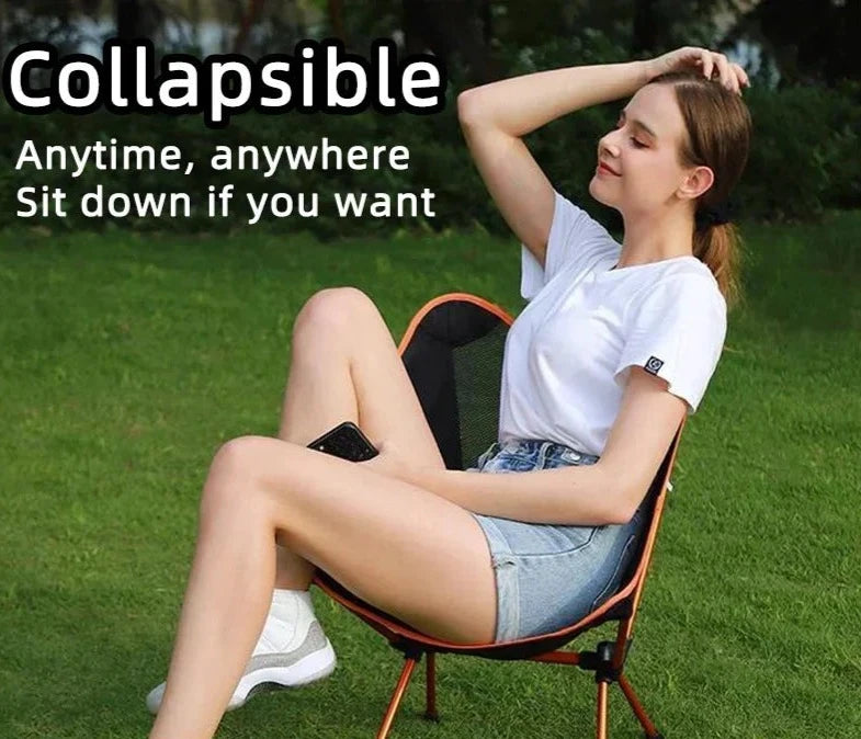 Ultralight Portable Folding Moon Chair: Ideal for Camping, Beach,garden, Fishing & Hiking