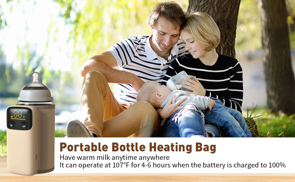 Portable Baby Bottle Warmer | Fast Heating & Cordless | Travel & Home Use with Temperature Control