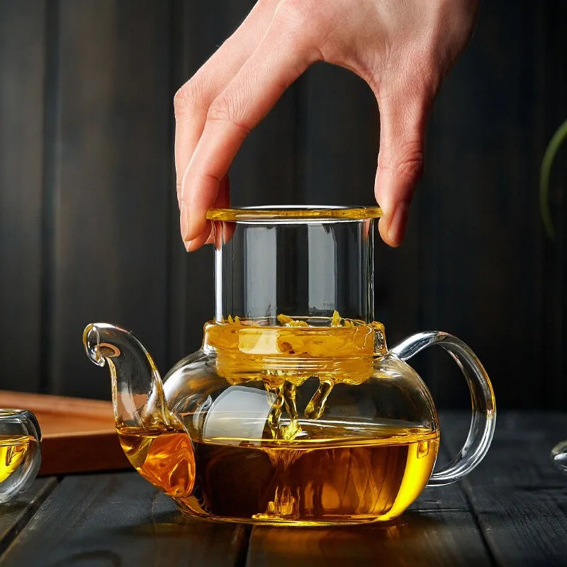 Heat-Resistant Glass Tea Pot with Infuser | 400ml/1000ml Teaware Set