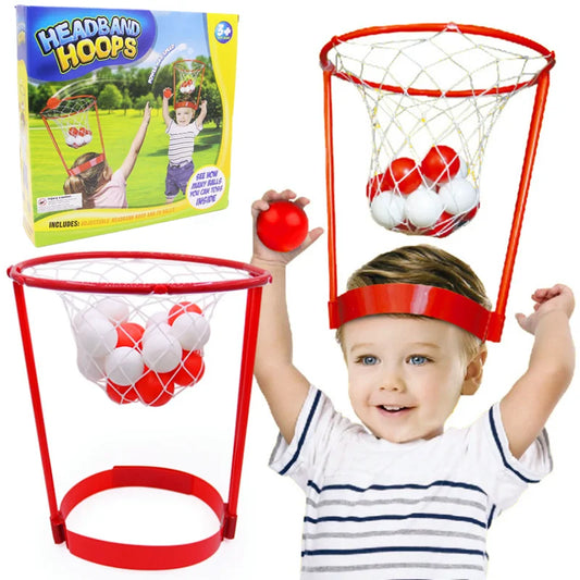 Overhead Basketball Shooting Toy | Indoor & Outdoor Headband Hoop Game for Kids & Family Fun