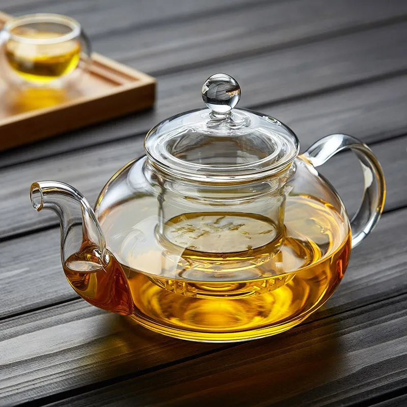 Heat-Resistant Glass Tea Pot with Infuser | 400ml/1000ml Teaware Set