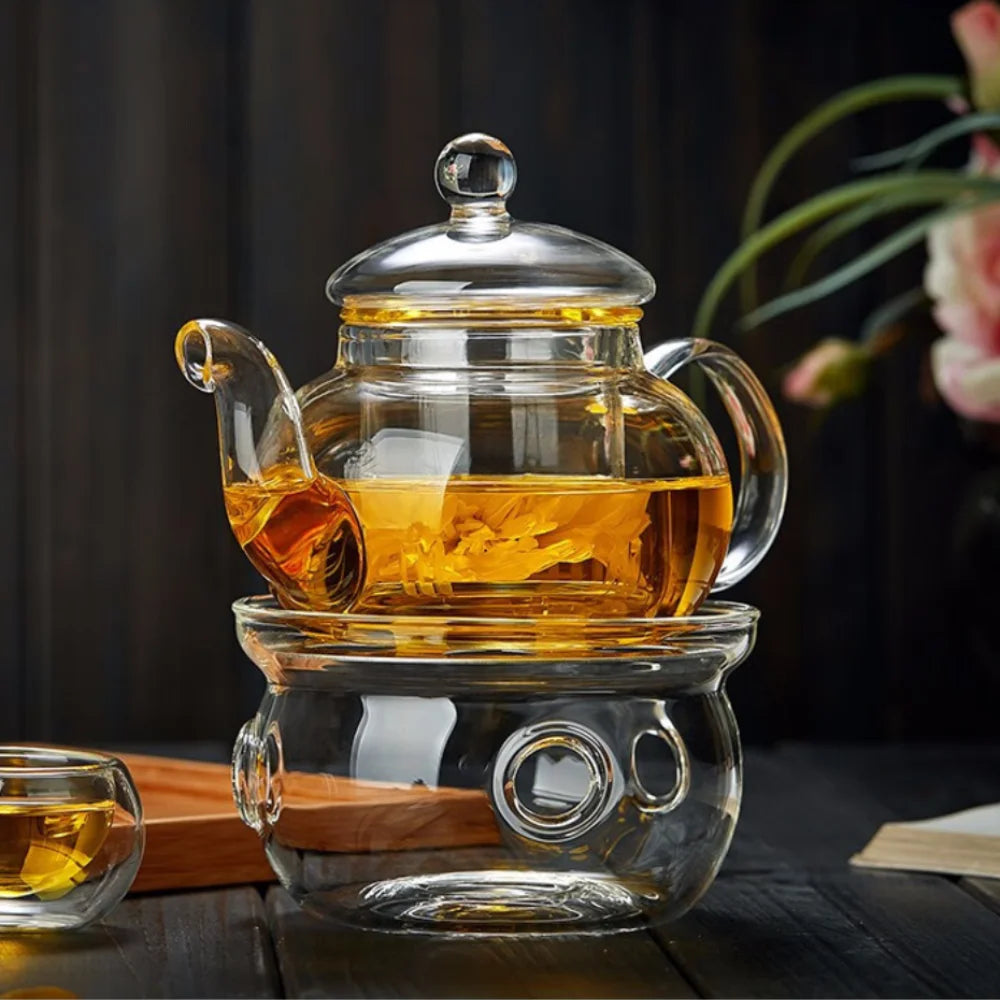 Heat-Resistant Glass Tea Pot with Infuser | 400ml/1000ml Teaware Set