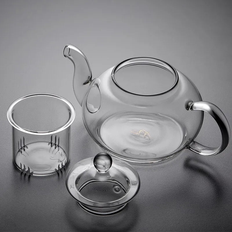 Heat-Resistant Glass Tea Pot with Infuser | 400ml/1000ml Teaware Set