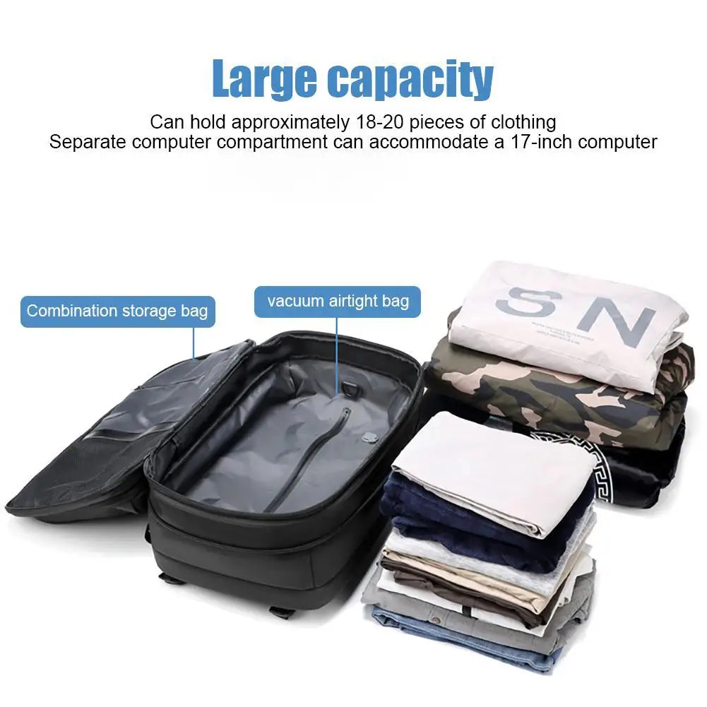 Expandable Vacuum Compression Travel Backpack