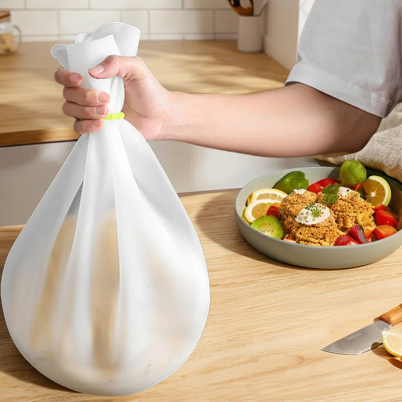 Silicone Kneading Bag for Dough & Marinades: Reusable Nonstick Kitchen Tool for Baking & Cooking