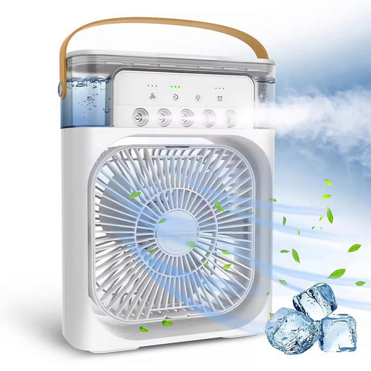 Portable 3-in-1 Fan Air Conditioner with LED Lights & Humidifier